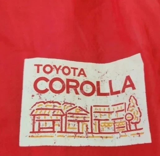 Chaqueta de carreras de nailon Toyota Corolla vintage roja L Japón Foto 4 de 4