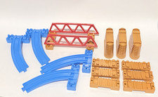 TOMY Thomas and Friends Trackmaster Risers Bridge Support Curved Blue Track