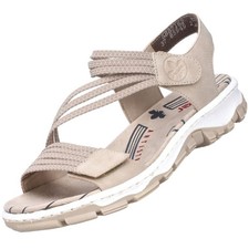 Rieker Damen Sandale Trekkingsandale Beige 68871-62 Komfort Outdoor