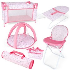 deAO Baby Doll Play Set 6 Pcs Accessories for 12-14    Baby Doll with Baby Doll C