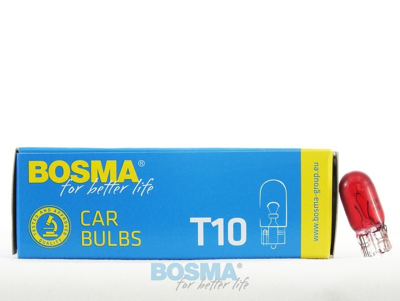 Fits BOSMA �AR�WKI 3820 T10 12V 5W RED BOSMA BULB