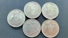 Lot of 5 Morgan Silver Dollars AU–BU Type 1882 1885-O 1887 1897 1898 Good Coins