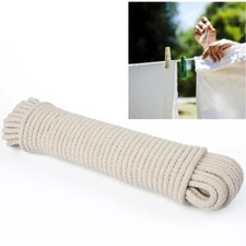 1 Pk 6 Natural Color 100 Ft Cotton Clothesline Rope Multi Use Arts and Crafts