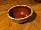 Vintage Hull Pottery USA Oven Proof Brown Drip Nesting Mixing Bowl 7"