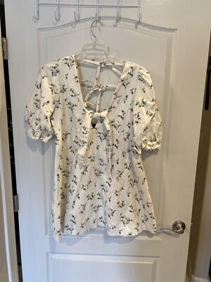 ASOS DESIGN denim printed smock mini dress. Size 8 | eBay