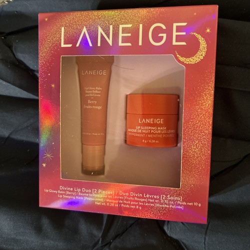 LANEIGE Divine Duo Set Limited Edition Lip Glowy Balm Berry Peppermint Lippenmaske - Bild 1 von 2