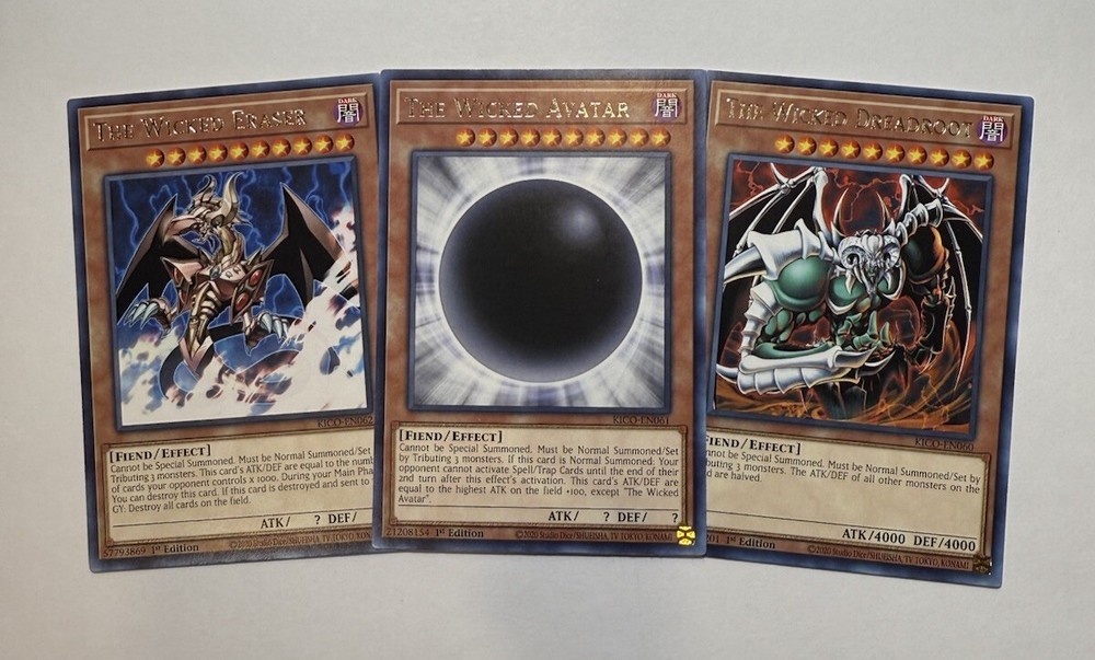 Yu-Gi-Oh Wicked Gods Card Set LP+ - Wicked Eraser Dreadroot Avatar  