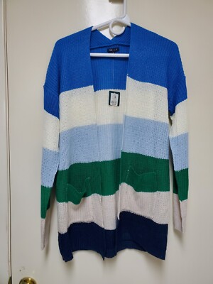 UK2LA Multi Stripe Cardigan Size Large