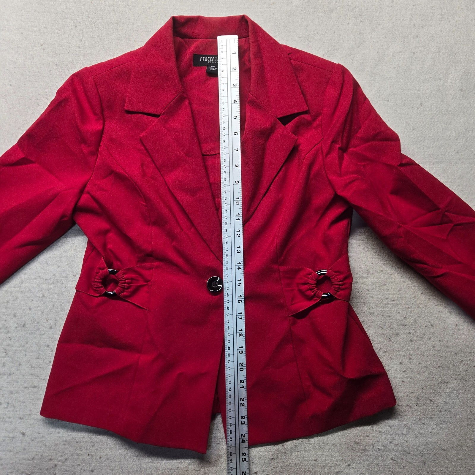 Perceptions Solid Red Coat Jacket Dress Casual Bu… - image 10