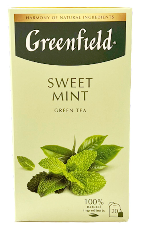 Sweet Mint 20 Tea Bags*1.7gr Made In Russia No Gmo Rf