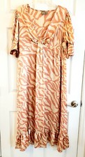 ASOS Curve Women's 3/4 sleeve Animal Print Dress, Plus size 18W