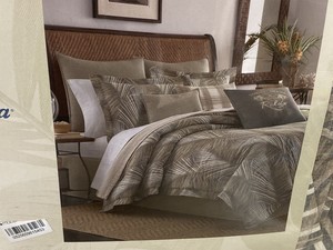 Tommy Bahama Raffia Palms Duvet Cover Set Brown Size Full Queen