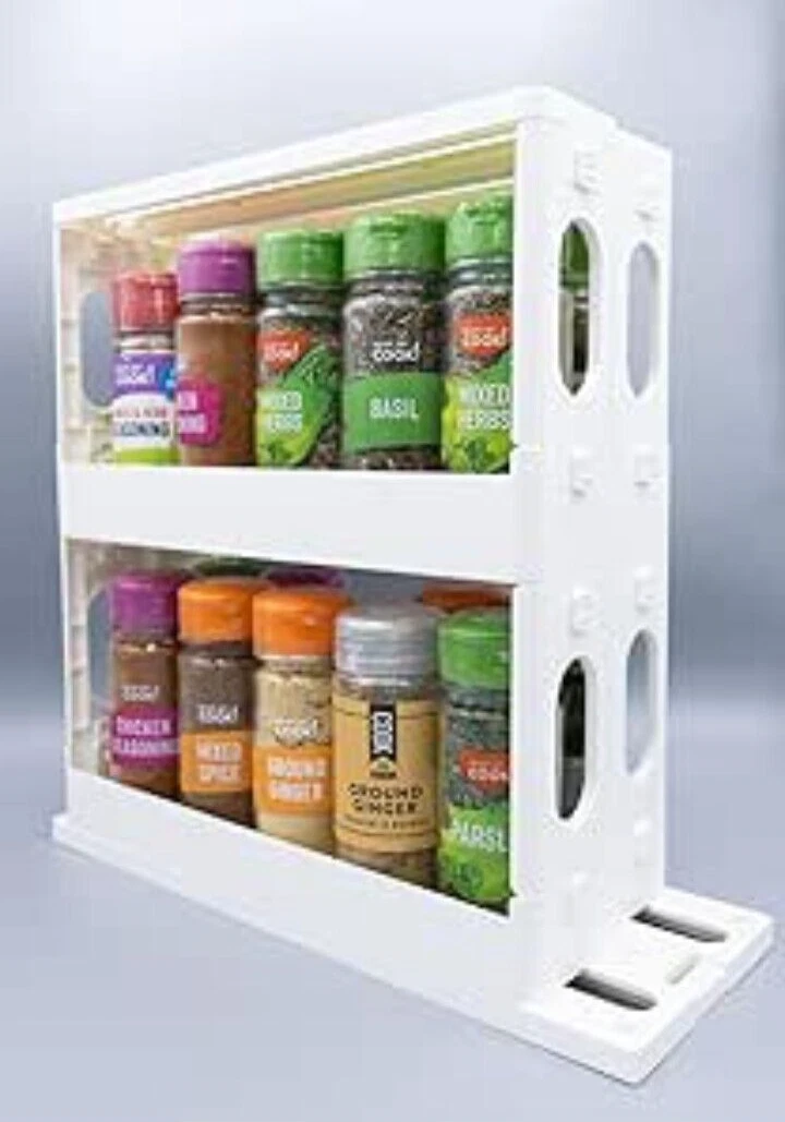 NexusRaven Spice Rack Organiser 2PCS, Seasoning Rack for Herbs & Spices, Expanda