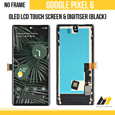 Für Google Pixel 6 LCD Original OLED Display Baugruppe Digitizer ohne Rahmen Schwarz