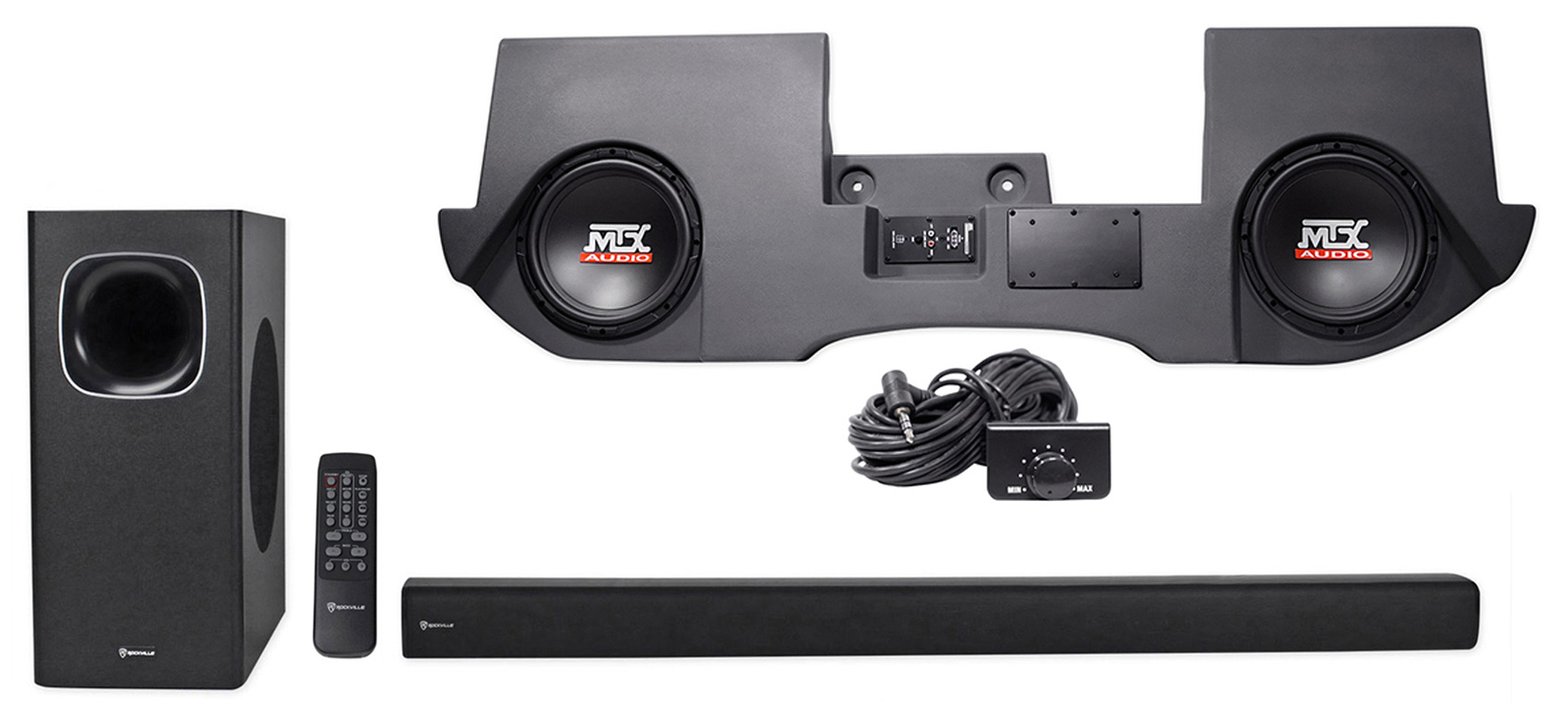 Сдвоенные сабвуферы 10 MTX Корпус для Dodge Ram QuadCrew 2002-16 годов выпуска Домашняя звуковая панель 117790₽