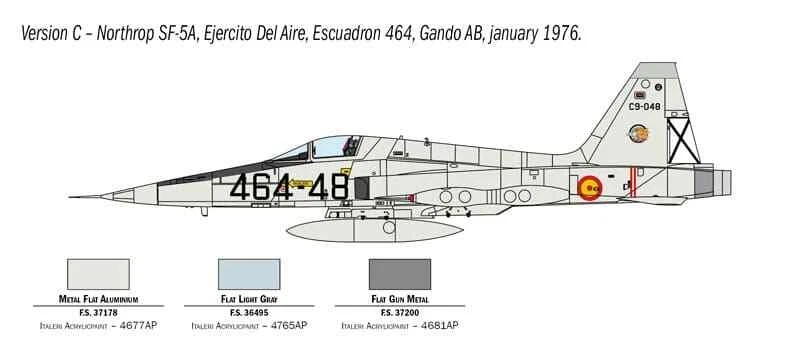 Italeri 1441 F-5A Freedom Fighter Kit Montaggio 1/72 - Immagine 4 di 4