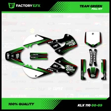 Red Team Green Racing Graphics Kit fits Kawasaki 00-09 Klx110 KLX 110 Decal