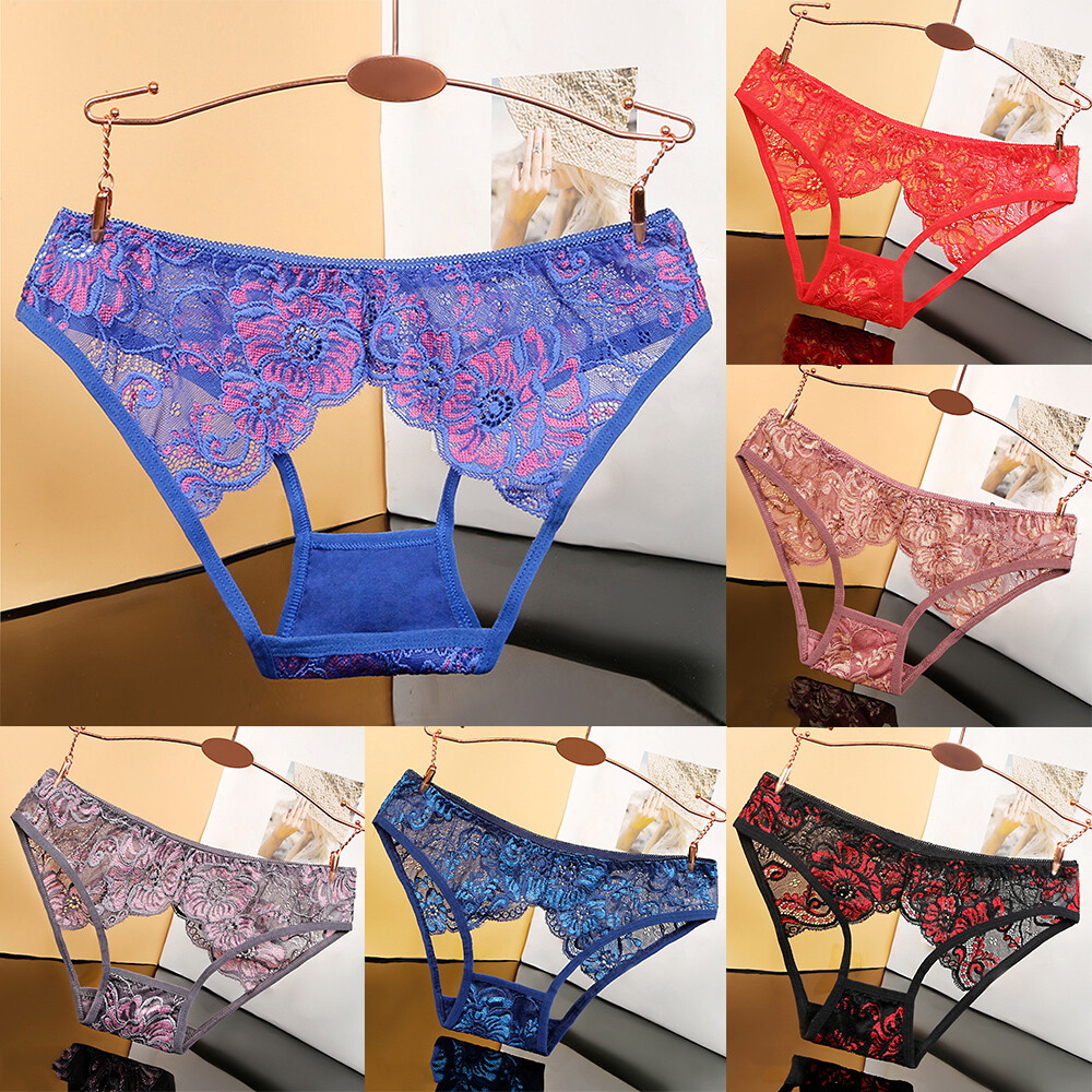 Lingerie Underwear Briefs Panties Thong Lace Breathable Seamless Embroidered