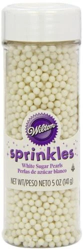 Flores de azúcar blanco Wilton y decoraciones