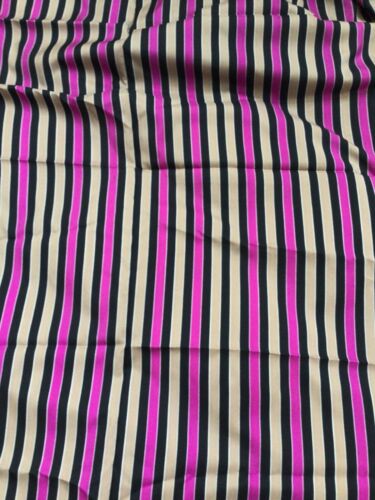 Vintage Tigers Pride Poly Stoff gestreift schwarz, hellbraun, fuchsia 4,4 Jahre x 45" Breite