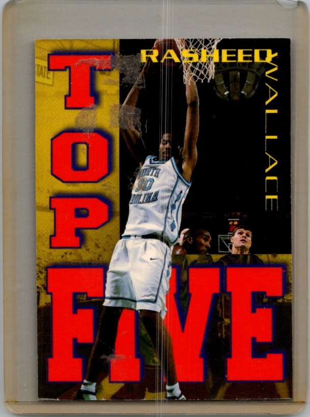 1995 Signature Rookies Fame and Fortune #T4 Rasheed Wallace Top Five