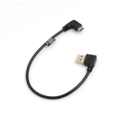 USB 3.1 C 90° zu USB 2.0 A 90° Datenkabel Ladekabel Adapter Kabel gewinkelt 27cm - Bild 1 von 3