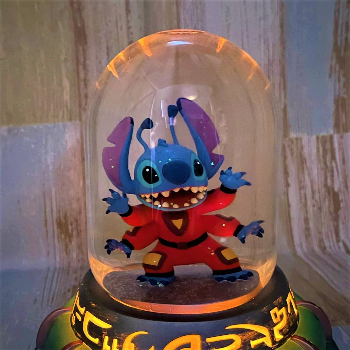 リロ＆スティッチ Lilo & Stitch 飛行船 乗り物 スノーグローブ Lilo & Stitch Airship UFO Vehicle Snow Glob Figure Tokyo Disney