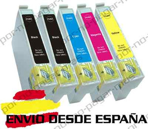 5 CARTUCHOS DE TINTA COMPATIBLE NON OEM EPSON STYLUS DX3800 DX3850  T0611/2/3/4 | eBay