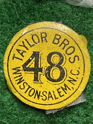 taylor brothers tobacco Antique Tin Litho Tobacco Tag Taylor Bros. 48