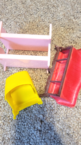 Vintage Ideal Renewal Marx Plasco Markenlos Kunststoff Puppenhaus Möbel Lot Spielzeug - Bild 3 von 24