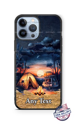 Summer Camping Night Fire Phone Case Cover For iPhone 14 13 Samsung s23 Google