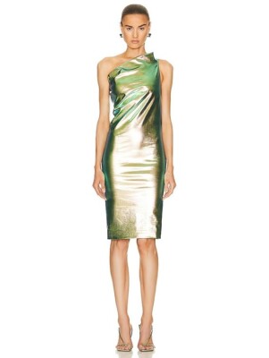 slim fit dress slacks Rick Owens Lilies Side Drape Knit Dress - Asymmetric Wool Viscose by Rick  Owens Lilies