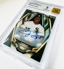 2019 Topps High Tek Frank Thomas Auto Black Portraitek SP #/50 BGS 9/10 💎 Nice!
