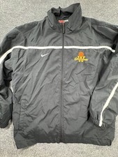 Nike Jacket Men XXL Black Full Zip Coat Mock Neck Basketball Cavaliers Pockets