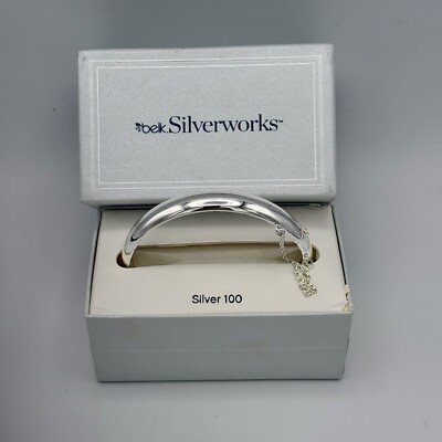 Neu mit Etikett Belk Silverworks Silber 100 schlichter eleganter Armreif Armband NEU
