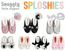 SPLOSHIES Kids Fluffy Foot Pals Slippers Unicorn Snuggups Girls Birthday Gift