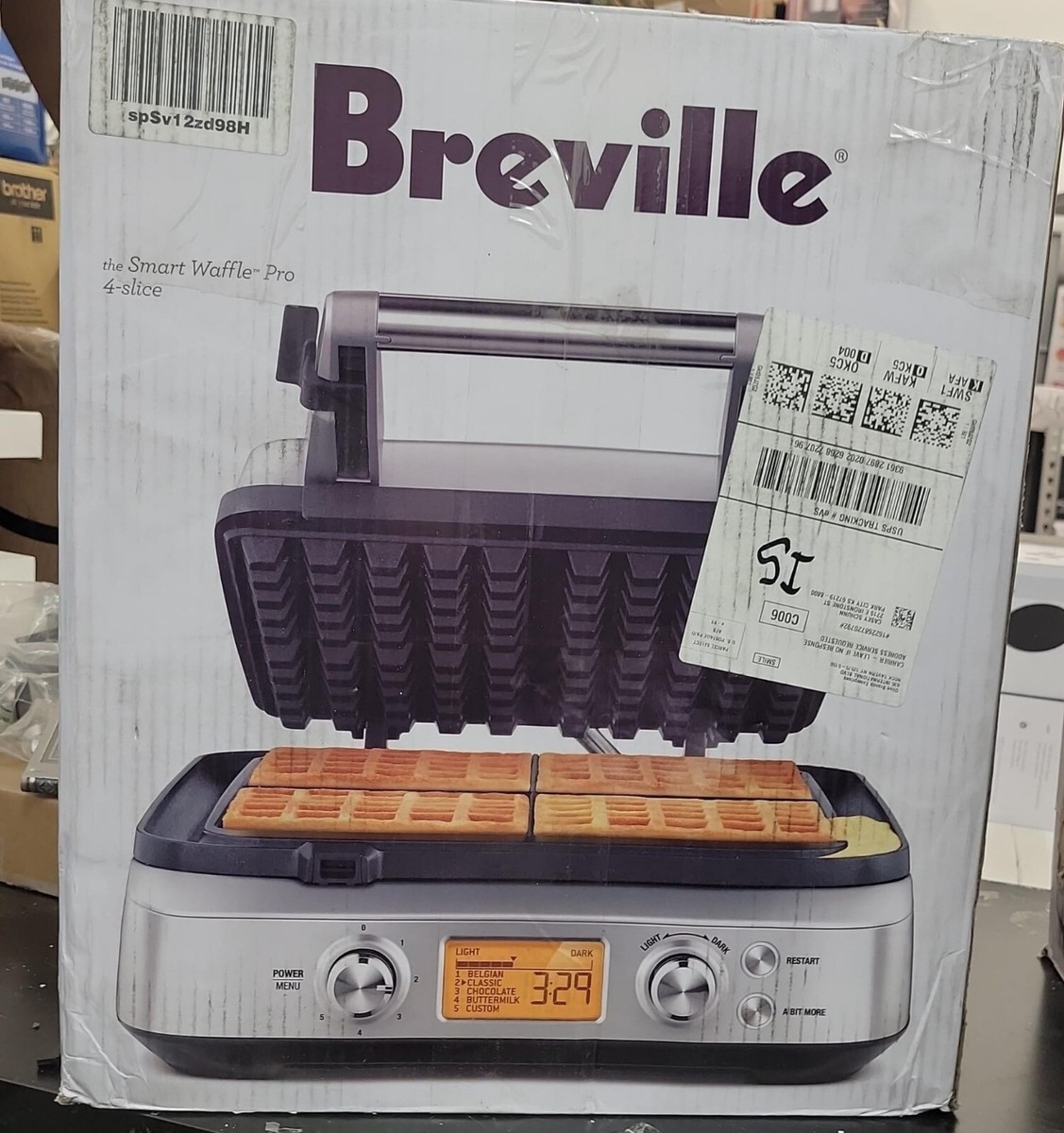 Breville The Smart Waffle Maker Pro 4 Slice BWM640XL Open Breville The Smart Waffle Maker Pro 4 Slice BWM640XL Open