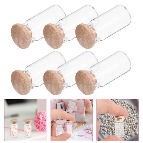 6 Pcs Mini-Lebensmittelflaschen Mini- - Miniglas Einmachgläser - Bild 9 von 12