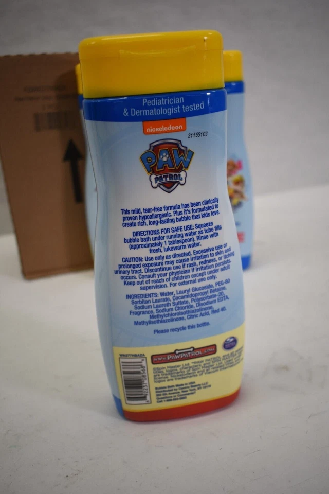 3 Pack Nickelodeon Paw Patrol Bubble Bath 24 fl oz Raspberry Rescue Scented New - Image 4 of 4