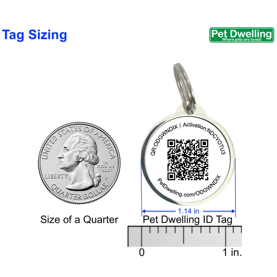 Pet Dwelling QR Code Service Dog ID Tag - Free Online Profile - Instant Alerts - Image 3 of 4