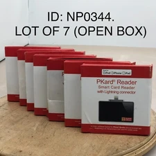 LOT 0F 7 APPLE PKARD READER SMART CARD READER W/LIGHTNING CONNECTOR