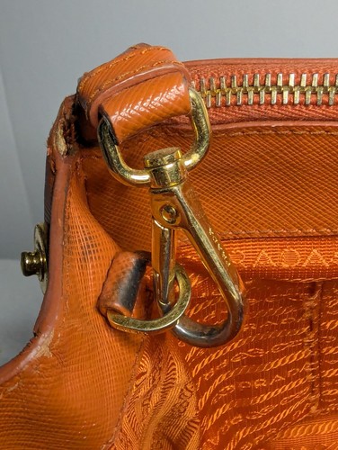 Borsa Prada Galleria Saffiano arancione borsa grande tote borsetta doppia zip - Foto 14 di 24