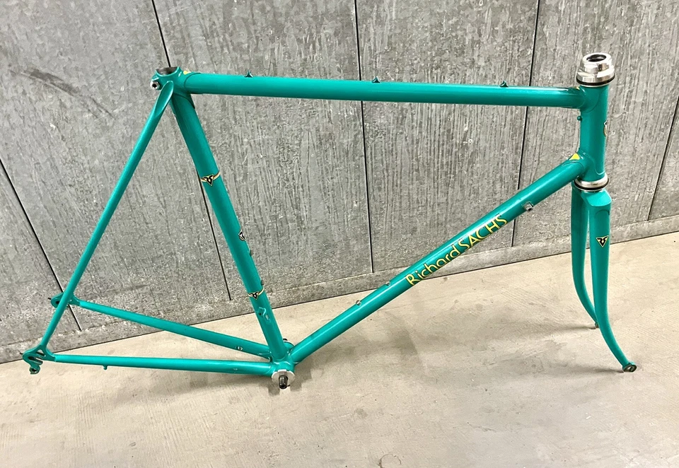 Cuadro de acero para bicicleta de carretera Richard Sachs vintage 1988 hecho a mano en EE. UU. raro Foto 3 de 4