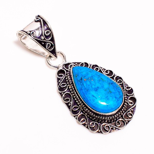 Pendentif En Argent 925 Avec Magnésite Citrine - Bijou Femme - Occasion