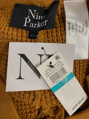 Nina Parker Damen braune hoch geschnittene Häkelhose Übergröße 0X - Bild 2 von 2