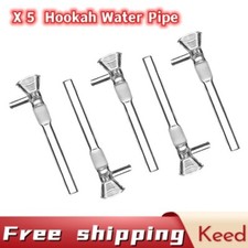 5x 4" Cachimba Tubo de Agua Vidrio Bong Abajo Vástago Downstem 14mm Pieza de Tazón Macho