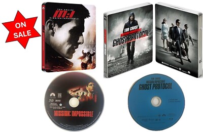MISSION IMPOSSIBLE & GHOST PROTOCOL STEEL BOOK (BLU-RAY) SET