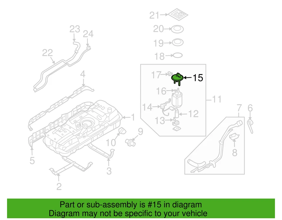 Genuine Fuel Filter for 2006-2014 Entourage Sedona Sorento Soul OE# 31911-4D500 - Image 3 of 3