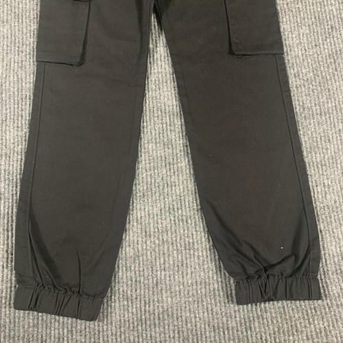 Forever 21 Kids 13 14 Pants Black Cargo Pockets Joggers Belted Comfort School - Picture 2 of 14