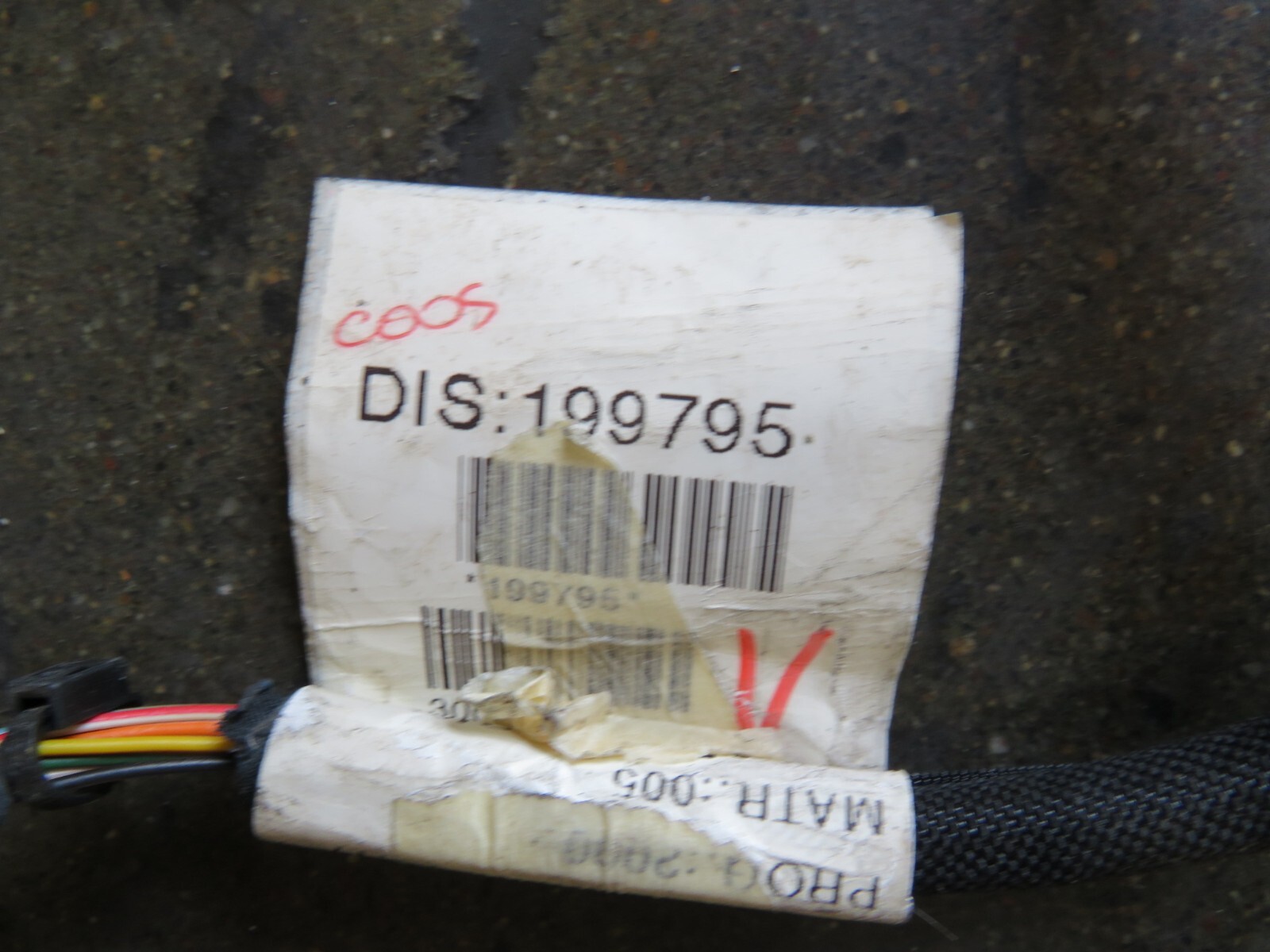 Maserati Quattroporte, Rear Bumper Parking Sensor Harness, Used, P/N 199795